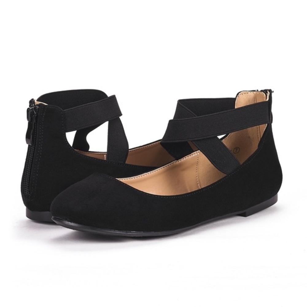 Black Sandalup Flats